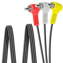 Cabo 3 Rca 3 Rca compatível com Áudio E Video 90 Graus 1.5