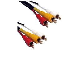 Cabo 3 Rca + 3 Rca Gold C/ Coaxial 10m