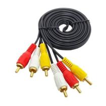 Cabo 3 RCA M x 3 RCA M Dourado 1,50 Metros