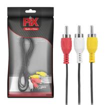 Cabo 3 Rca Macho Para 3 Rca Macho Níquel 1,50m 0181210