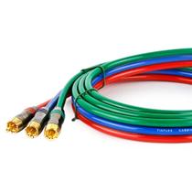 Cabo 3 RCA x 3 RCA Vídeo Componente Profissional - 8 Metros