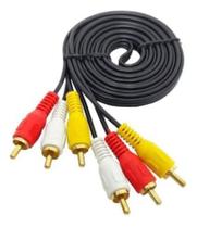 Cabo 3rca X 3rca Áudio Vídeo Dourado Reforçado 15mt Metros
