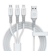 Cabo 3x1 Para Micro USB V8, Lightning e Tipo C Hrebos HS-36