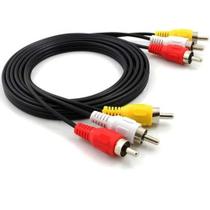 Cabo 3x3 Rca Macho 5 Metros Áudio E Vídeo Tv Dvd Blu Ray