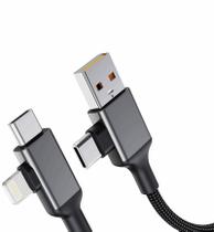 Cabo 4 Em 1 Hrebos Cb-511 Turbo 3.1a Tecido Trançado 1.2m