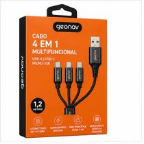 Cabo 4 Em 1 Multifuncional Usb-A Usb-C Micro Usb Cabo 4 Em 1 Multifuncional Usb-A Usb-C Micro Usb