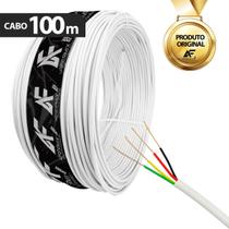 Cabo 4 Vias Multicores 0,40mm P/ Instalação De Alarme 100m