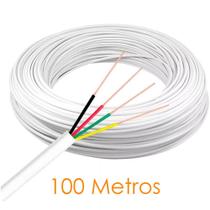 Cabo 4 Vias P/ Instalação Alarme E Interfone Rolo 100 Metros Cabo 4 Vias P/ Instalação Alarme E Interfone Rolo 100 Metros