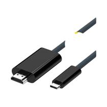 Cabo 4K Tipo-C para HDMI 1,8M Nylon Tecido para iPhone 15 MacBook Pro Air iPad Galaxy S8 para S23