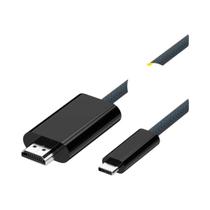 Cabo 4k Tipo-c Para Hdmi 1,8m Nylon Tecido Para Iphone 15 Macbook Pro Air Ipad Galaxy S8 Para S23