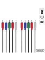 Cabo 5 Rca Macho Para 5 Rca Macho Video Componente 2 Metros - P5r-2
