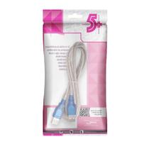 Cabo 5+ USB AM + AM 2.0 Cristal 1,8M 018-0069