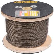 Cabo Aço Polido 7.94mm 6x7 Com Alma De Fibra Vonder