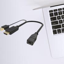 Cabo Adaptador 2 em 1 Mini DisplayPort para USB 2.0 HDMI 1,5M - Athlanta