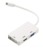 Cabo Adaptador 3x1 Mini Display Port Hdmi Thunderbol Dvi Vga