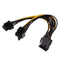 Cabo Adaptador 8 pinos Femea P/ 2x8 (6+2) Pinos Pci-e Riser Mineração