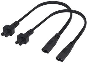Cabo adaptador AC AAOTOKK IEC 320 C8 a C5 7,5A 125V 33cm