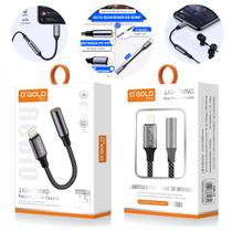 Cabo Adaptador Agold Cba 15 Auxiliar Fone Ouvido P2 Compatível I Phone Lightning Cinza Dac Premium Cabo Adaptador Agold Cba 15 Auxiliar Fone Ouvido P2 Compatível I Phone Lightning Cinza Dac Premium