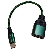 Cabo Adaptador Áudio USB Tipo C para 2 P2 Fêmea Divisor Duplo Tomate Mcb-043 para Fone de Ouvido Celular e Tablet