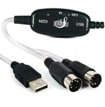 Cabo Adaptador Conversor Audio Midi Interface Usb Suporte