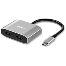 Cabo Adaptador Conversor Comtac USB-C, para 2x HDMI 2.0 4K, Alumínio - 20119483 Cabo Adaptador Conversor Comtac USB-C, para 2x HDMI 2.0 4K, Alumínio - 20119483