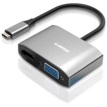 Cabo Adaptador Conversor Comtac USB-C, para HDMI 2.0 e VGA, Alumínio - 20119453 Cabo Adaptador Conversor Comtac USB-C, para HDMI 2.0 e VGA, Alumínio - 20119453