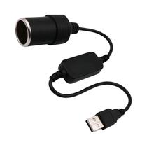 Cabo Adaptador Conversor De Tomada De Isqueiro Automotivo 12V (Fêmea) Para USB (Macho) Com Potência Cabo Adaptador Conversor De Tomada De Isqueiro Automotivo 12V (Fêmea) Para USB (Macho) Com Potência