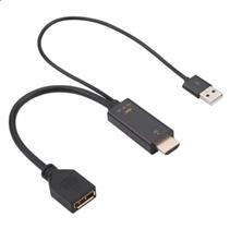 Cabo Adaptador Conversor Hdmi Para Displayport Ativo Usb 5v Cabo Adaptador Conversor Hdmi Para Displayport Ativo Usb 5v