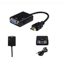 Cabo Adaptador Conversor Hdmi Para Vga C/ Saída P2 Áudio