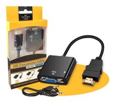 Cabo Adaptador Conversor HDMI para VGA com Áudio Cabo Adaptador Conversor HDMI para VGA com Áudio