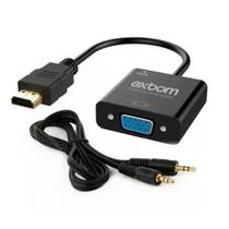 Cabo Adaptador Conversor Hdmi Para Vga Com Audio P2 Tv Pc Video Game Exbom CC-HVA60