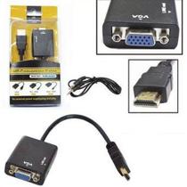 Cabo Adaptador Conversor HDMI para VGA com Saída P2 de áudio - GOLD