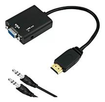 Cabo Adaptador Conversor Hdmi Para Vga Com Saída P2 De Áudio