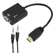 Cabo Adaptador Conversor Hdmi Para Vga Com Saída P2 De Áudio