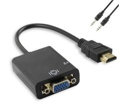 Cabo Adaptador Conversor Hdmi Para VGA Com Saída P2 De Áudio