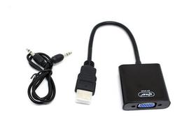 Cabo Adaptador Conversor Hdmi Para Vga Com Saída P2 De Áudio