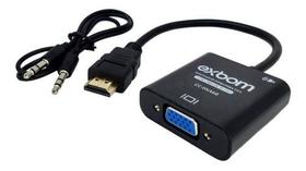 Cabo Adaptador Conversor Hdmi Para Vga Com Saída P2 De Áudio Cabo Adaptador Conversor Hdmi Para Vga Com Saída P2 De Áudio
