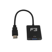 Cabo Adaptador Conversor HDMI Para VGA Fêmea 1080p e Áudio JC-AD-HM/VGA F3 - 121