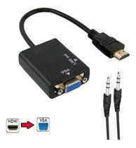 Cabo Adaptador Conversor Hdmi Para Vga Monitor Audio C/ P2