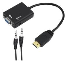 Cabo Adaptador Conversor Hdmi Para Vga Monitor Audio com P2 - Skylink Cabo Adaptador Conversor Hdmi Para Vga Monitor Audio com P2 - Skylink
