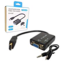 Cabo Adaptador Conversor Hdmi x Vga Saida de Audio P2 - IT-BLUE