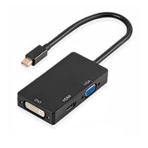 Cabo Adaptador Conversor Mini DisplayPort para HDMI + DVI + VGA - CBM.259