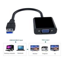 Cabo Adaptador Conversor Usb 3.0 2.0 Para Vga Fêmea Monitor