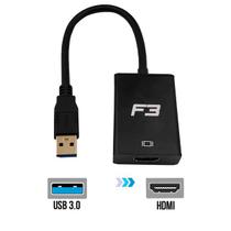 Cabo Adaptador Conversor USB 3.0 para HDMI JC-AD-UHDMI F3