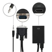 Cabo Adaptador Conversor Vga Para Hdmi C/Áudio E Alimentação Cabo Adaptador Conversor Vga Para Hdmi C/Áudio E Alimentação