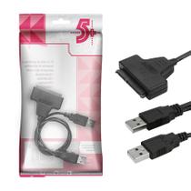 Cabo Adaptador Conversor Y 2 Usb Para Hd Ssd Sata 2,5 Note Cabo Adaptador Conversor Y 2 Usb Para Hd Ssd Sata 2,5 Note