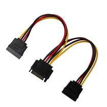 Cabo adaptador de alimentação de disco rígido SATA 1 a 2 para transmissão de dados Cabo adaptador de alimentação de disco rígido SATA 1 a 2 para transmissão de dados