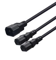 Cabo adaptador de alimentação JORINDO C14 para 2 X C13 Y Splitter 10A 250V Cabo adaptador de alimentação JORINDO C14 para 2 X C13 Y Splitter 10A 250V