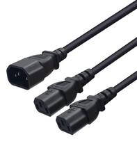 Cabo adaptador de alimentação JORINDO C14 para 2 X C13 Y Splitter 1m Cabo adaptador de alimentação JORINDO C14 para 2 X C13 Y Splitter 1m