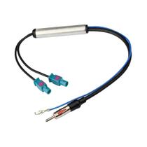 Cabo Adaptador De Antena RF Dual Fakra Para DIN Para Amplificador De Sinal De Rádio AM FM VW Audi